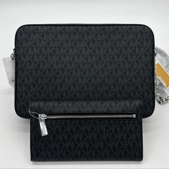 Michael Kors Large EW Crossbody Bag & Large Trifold Wallet Black | BUNDLE SET - Picture 4 of 13